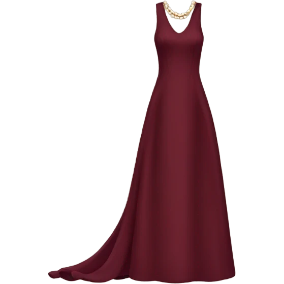 Burgundy Prada long dress emoji