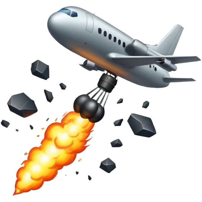 bomb dropping from an airplane emoji