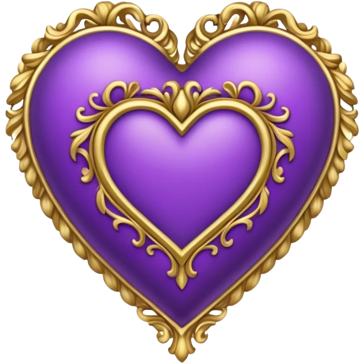 rococo heart purple emoji
