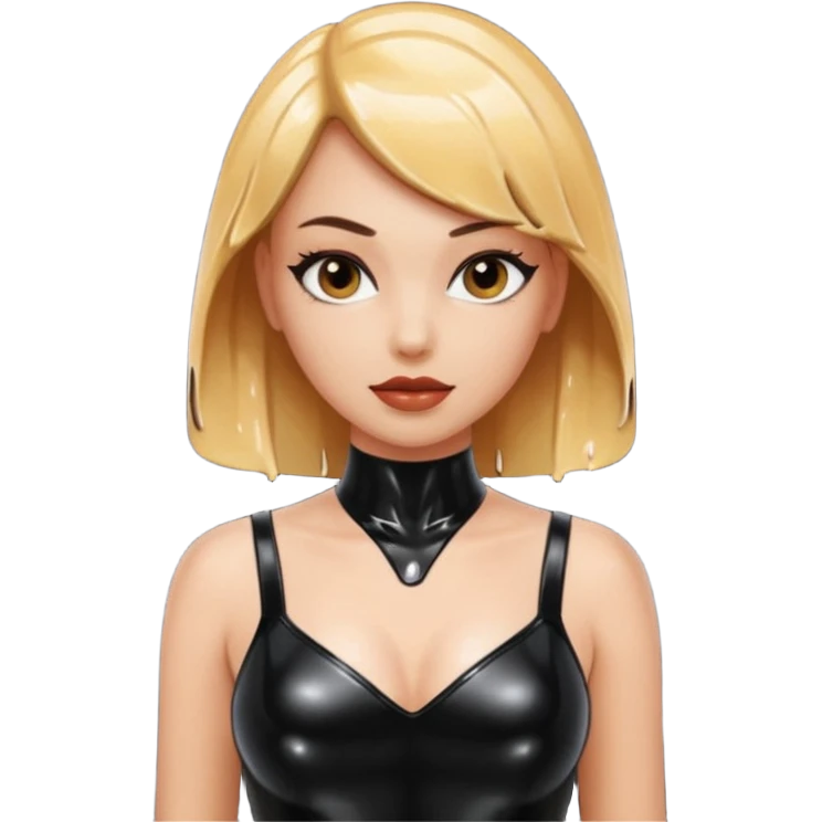 🕵🏻‍♀️💦🧥 black latex dress emoji