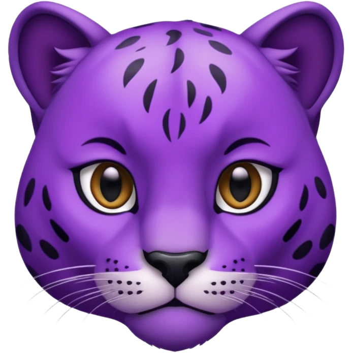 Purple Panther face turned to the side emoji