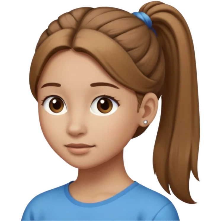 Девушка, светло русые, длинные волосы, собранные в хвост, серые глаза emoji