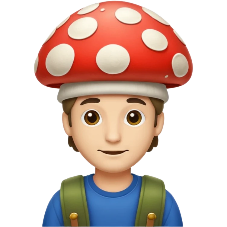 man with mushroom hat emoji