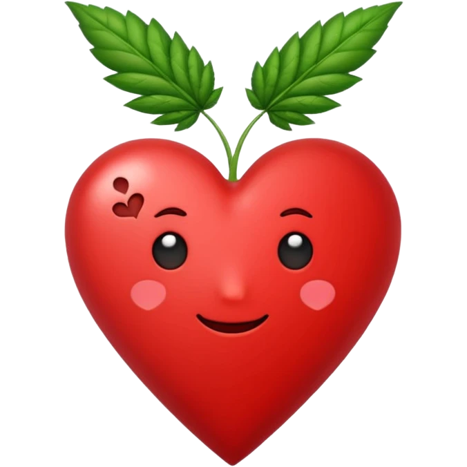 Animated weed heart emoji