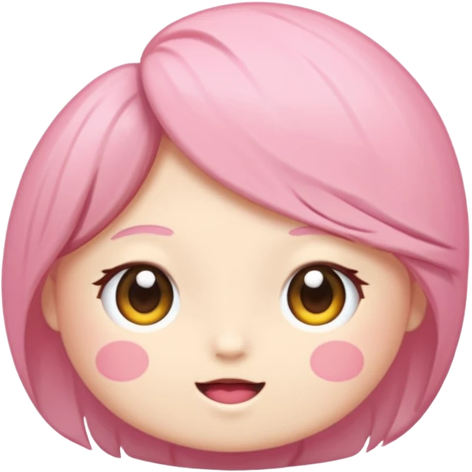 핑크 고데기 emoji