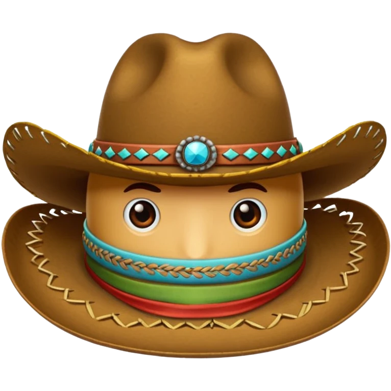 hazme un sombrero vaquero solo el sombrero sin persona usándolo ni nada emoji