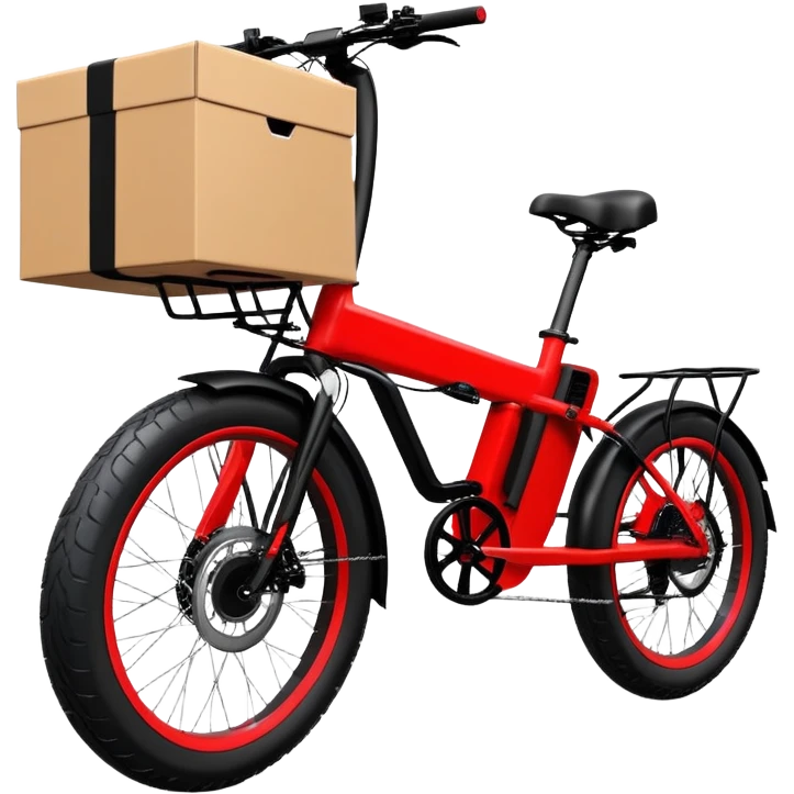Chinese Monster class electric bicycle for couriers with large delivery box, thick tires, powerful motor emoji