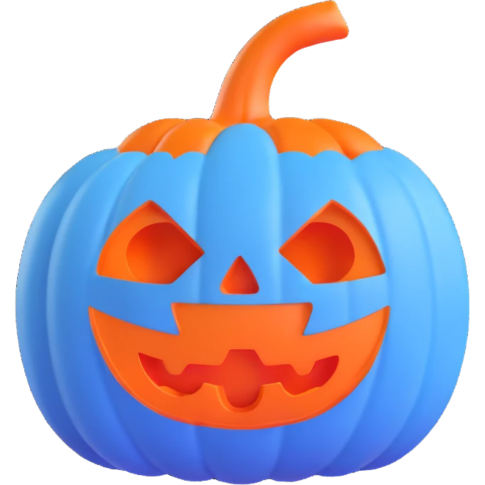 blue pumpkin emoji