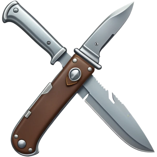 dark pocket knife adorned with a soft little bow emoji