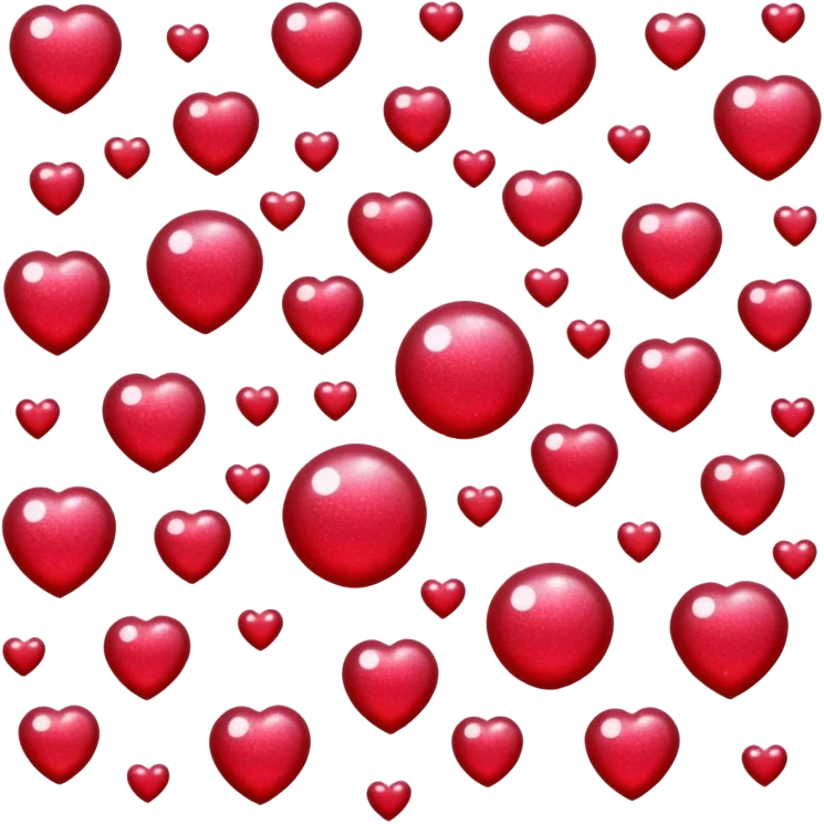 red glitter like emoji