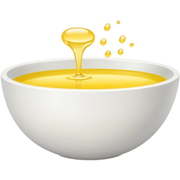 white bowl with simple flat yellow color inside, no liquid, no gloss, simple, clear emoji