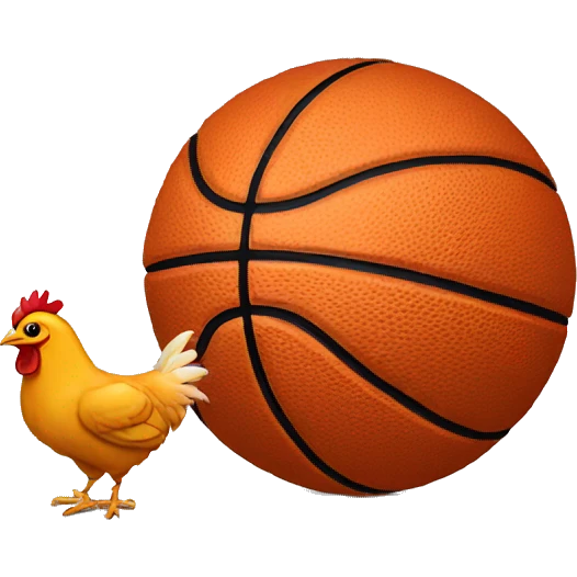 basketball and chicken emoji