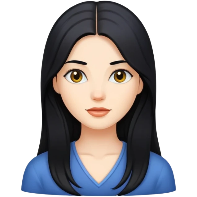 woman with long black hair emoji