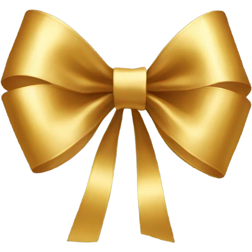 Gold coloured bow emoji