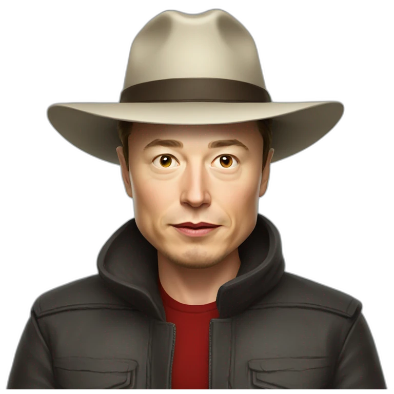 Elon musk in russian hat emoji