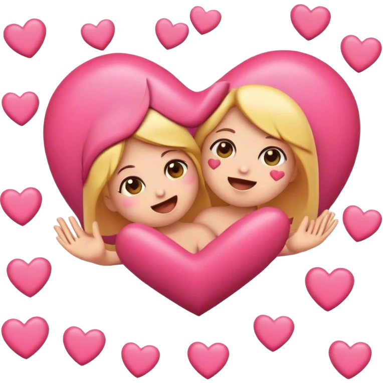 Emojis babeando corazones rosados  emoji