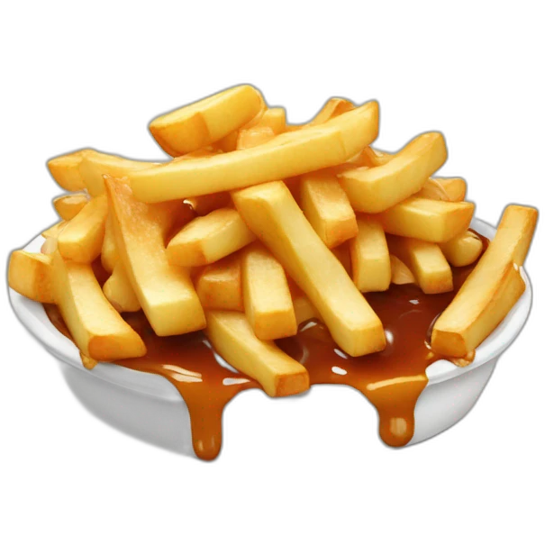 Poutine qui mange une poutine emoji