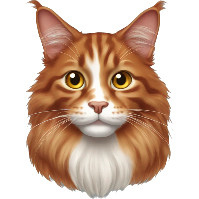 Red MaineCoon Cat  emoji