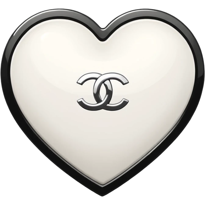 Chanel sport logo white heart emoji