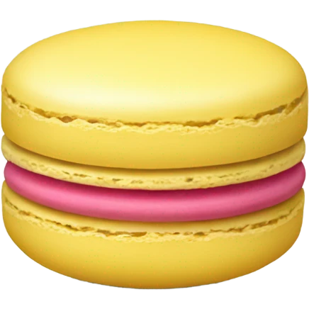 one yellow macaron  emoji