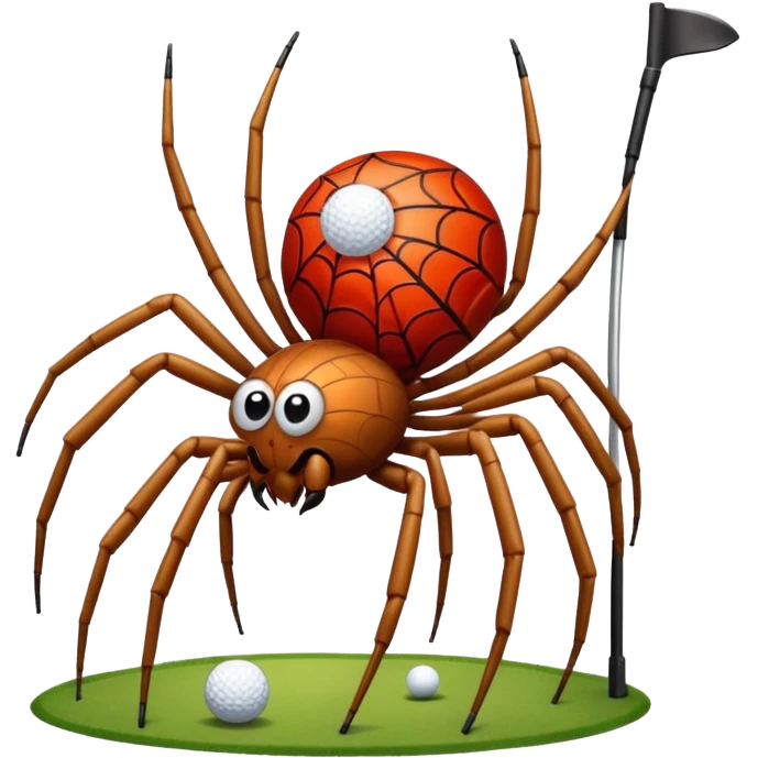 Spider playing golf emoji