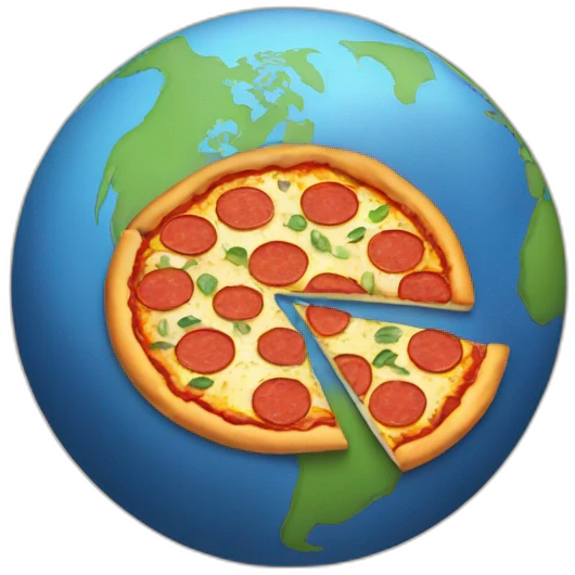 pizza earth globe emoji