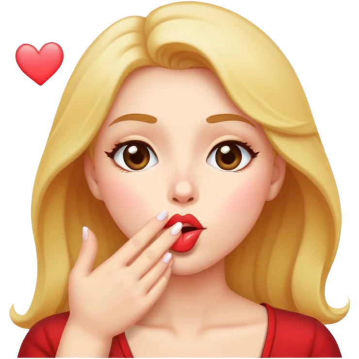 Blowing a kiss emoji