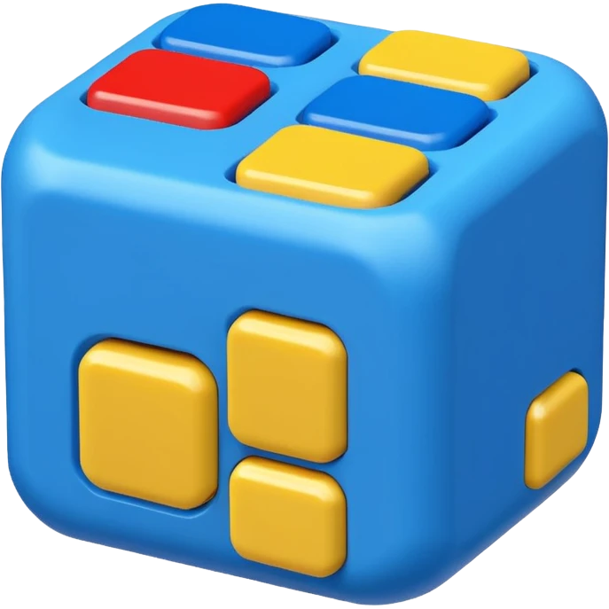 blue toy blocks, clean and rounded, no text or symbols emoji