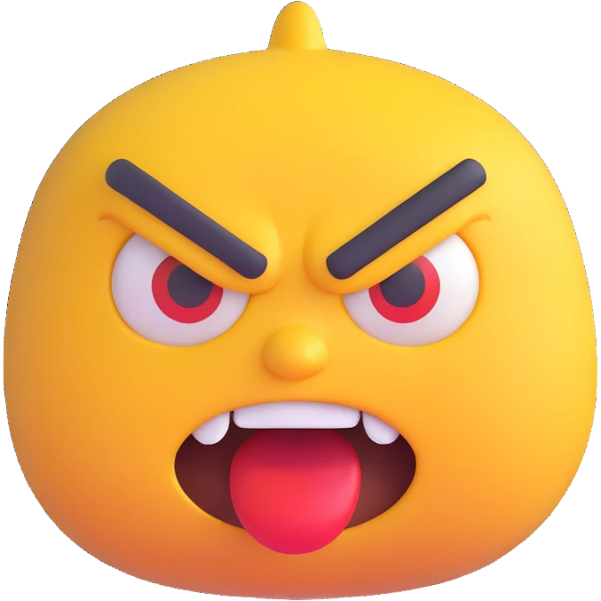 angry emoji, exaggerated features emoji