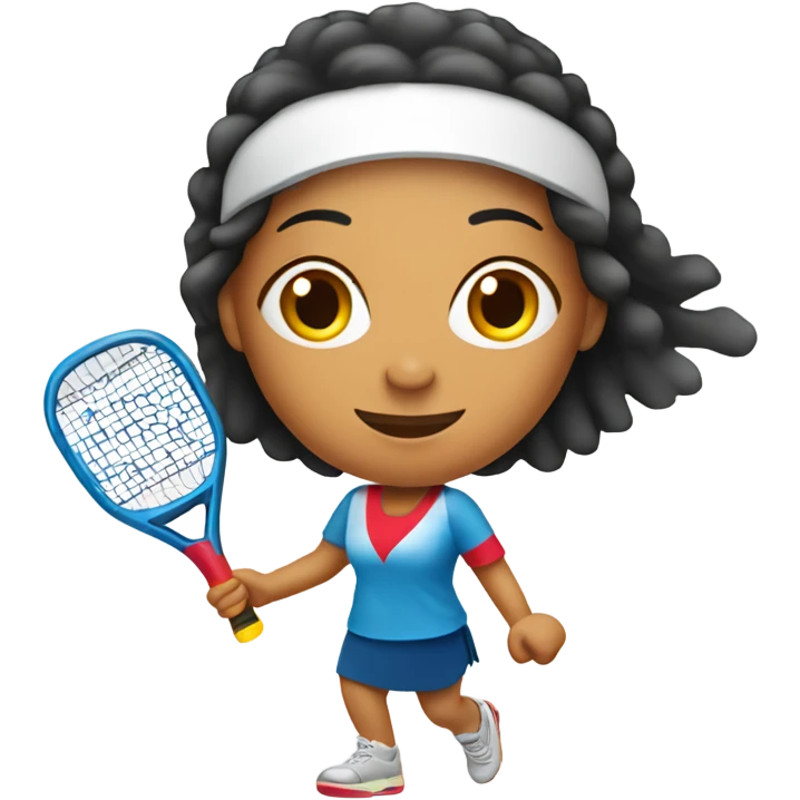 Attractive Peruvian woman playing pickleball emoji