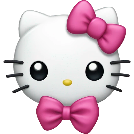 Hello kitty with a bow  emoji