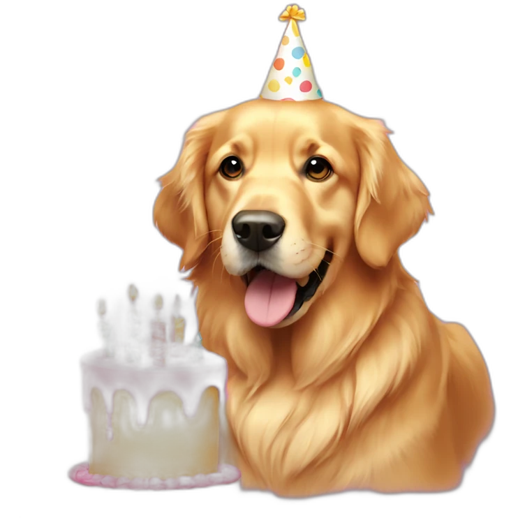 Golden Retriever birthday  emoji