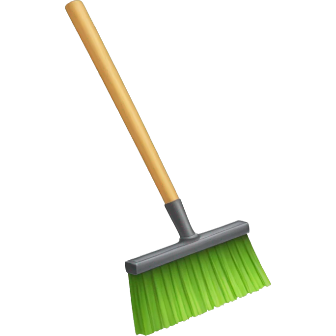 squeegee with a broom's handle emoji