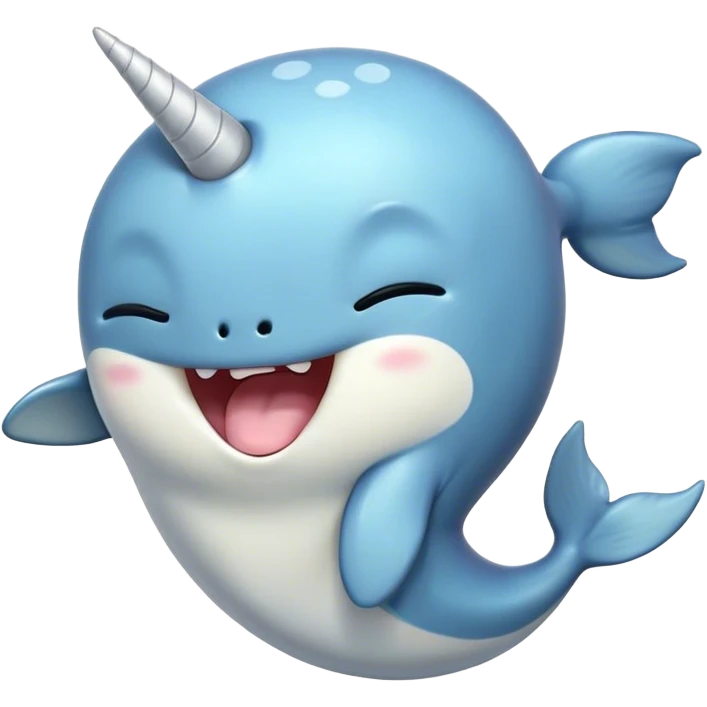 Cinematic Cute Yawning Cute Narwhal Portrait Emoji, Head tilted slightly with a dramatic, wide-open yawn, showcasing a streamlined, elegant body with a gracefully curling tusk and sleepy, half-closed eyes, Simplified yet irresistibly adorable features, highly detailed, glowing with a soft, cozy oceanic glow, high shine, relaxed yet expressive, stylized with a hint of whimsical marine ease, soft glowing outline, capturing the essence of a drowsy yet affectionate cute narwhal that appears ready to stretch and yawn its way out of the screen! emoji