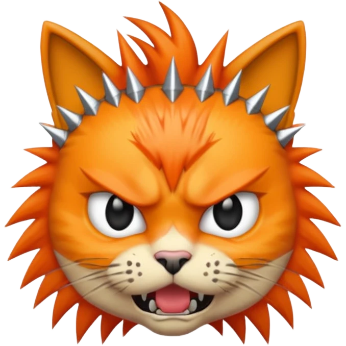 create an emoji of a punk rock cat emoji