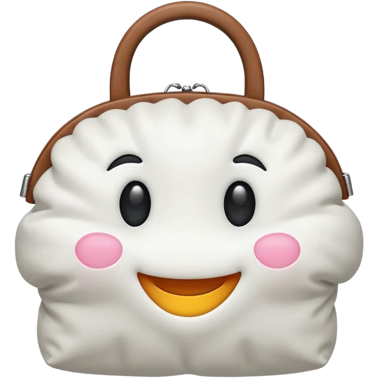 white bag smiling face  emoji