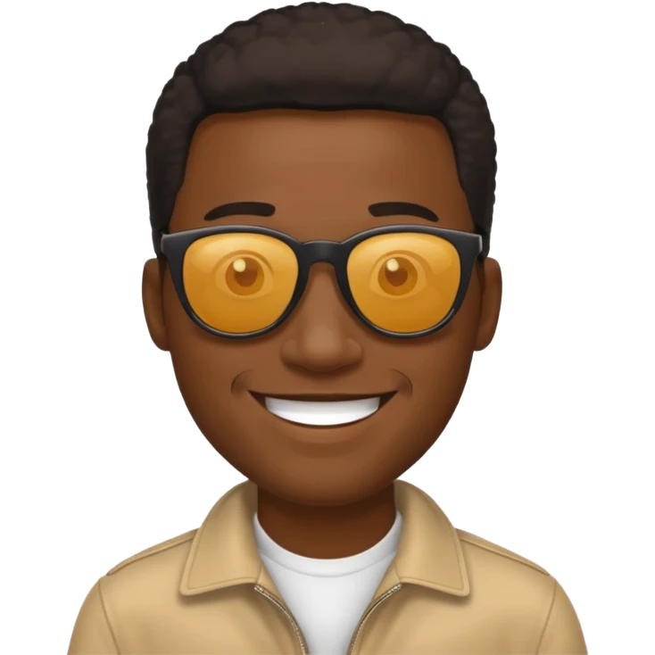 Sunglasses, black guy emoji