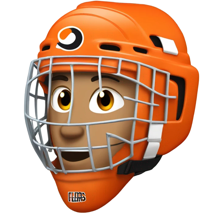 Hockey goalie with flyers touque  emoji