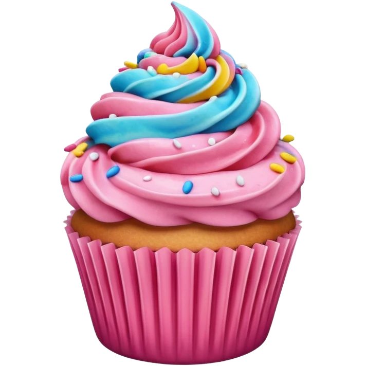 Cupcake with pink icing emoji