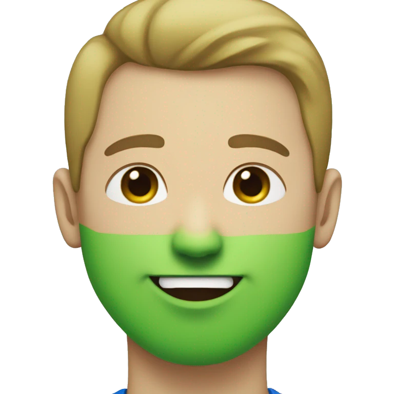 Half green half blue heart emoji  emoji