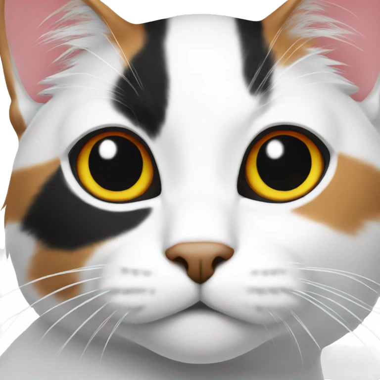 tricolor cat red white black emoji