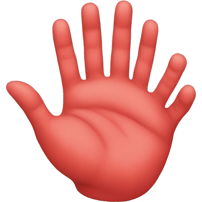  red swollen hand emoji