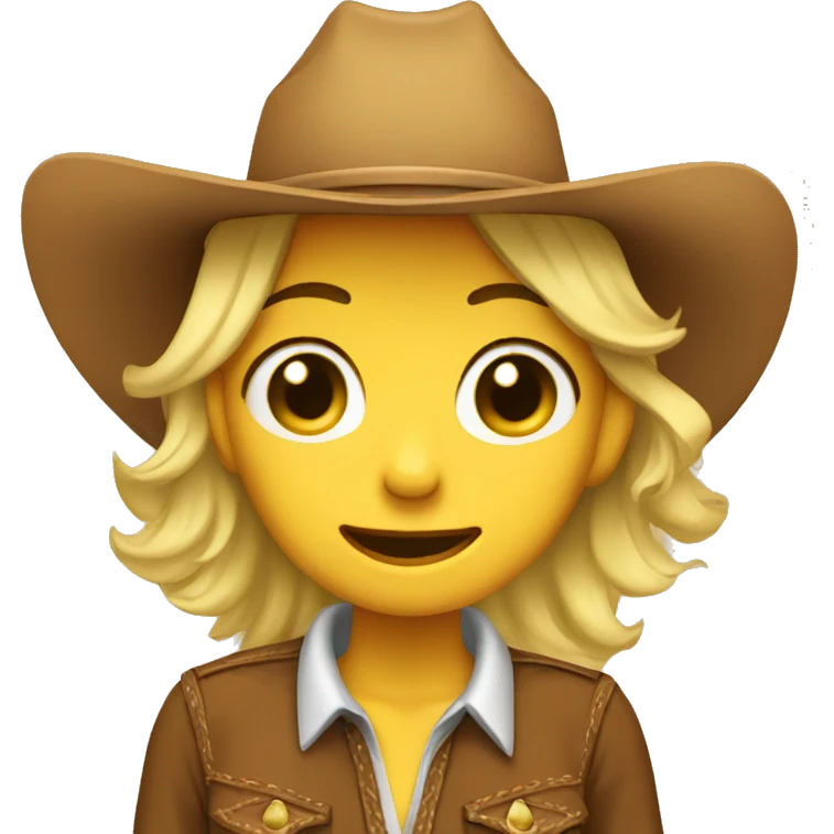 cowgirl happy crying emoji