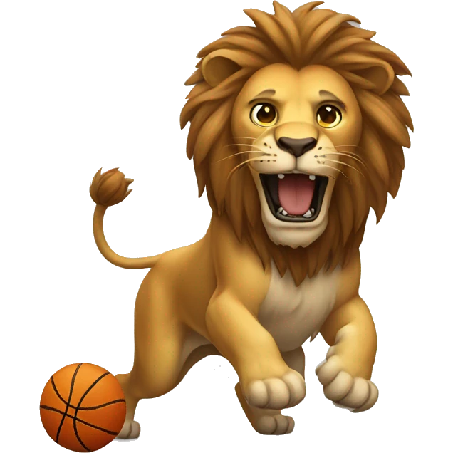 lion playing basketball emoji