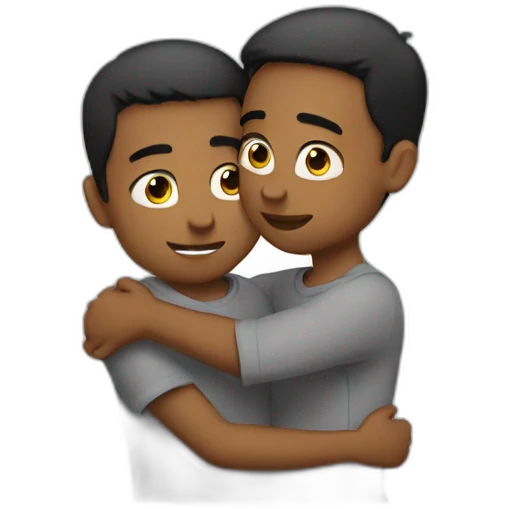 Brothers hug emoji