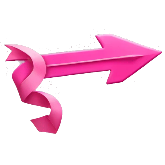 Pink arrow with a bow emoji
