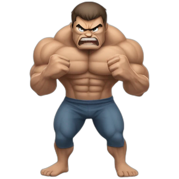 angry muscle man emoji