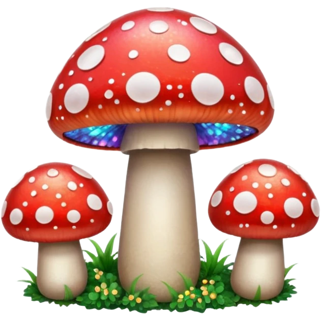 red glitter mushroom emoji