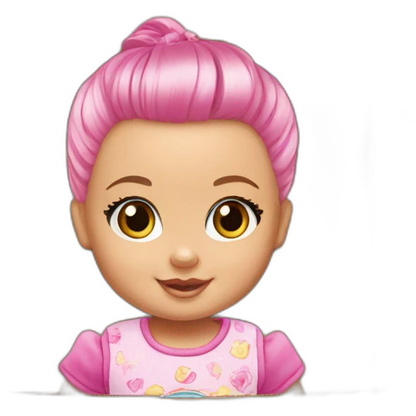 Baby barbie in box emoji