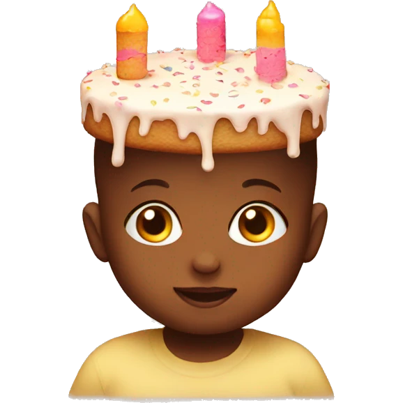 Baby with cake on head emoji